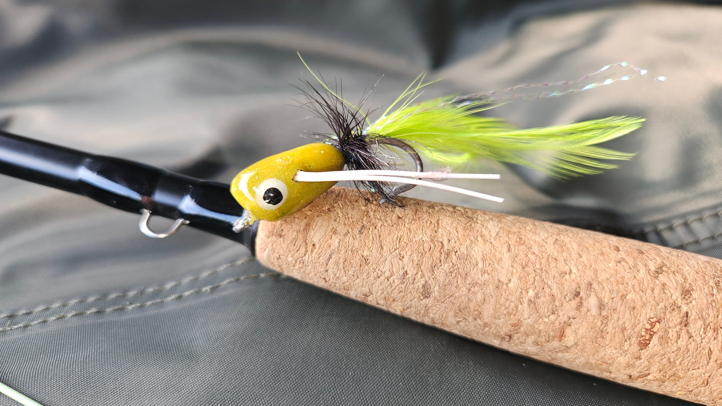 Bass Popper Set-Black Yellow and Green